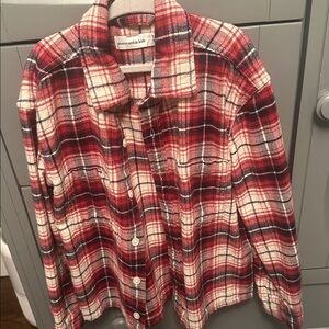 Abercrombie Kids Red, Navy and White Plaid Shirt - Like New